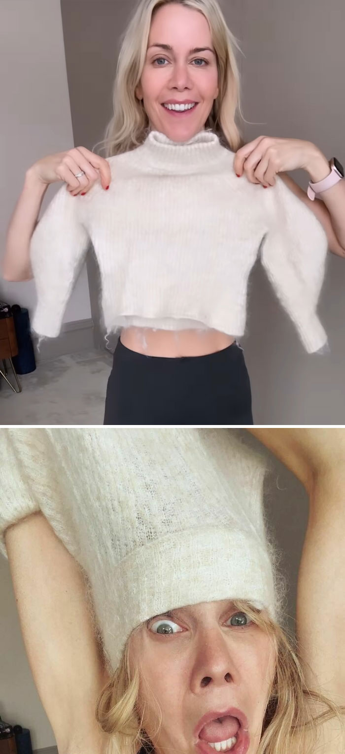 This Is Why I Can’t Have Nice Things. Two-Week-Old Oversized Jumper Now Fits My Two-Year-Old Because I Accidentally Washed It In The Machine