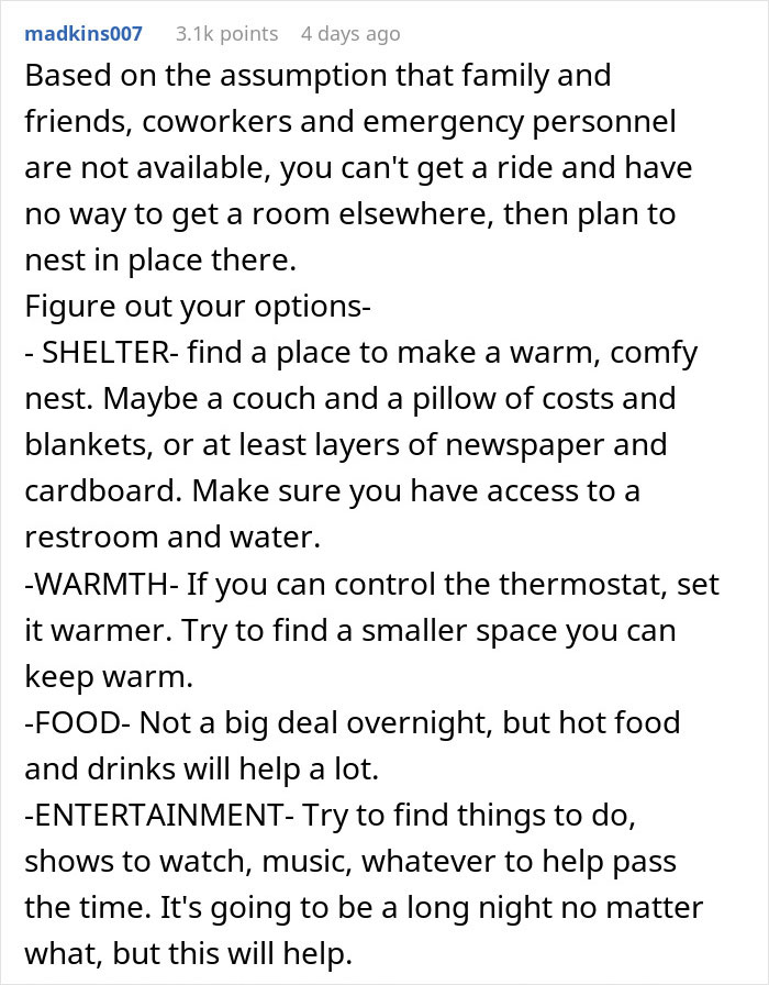 Employee At A Loss On What To Do After Boss Leaves Him Stranded During A Snowstorm