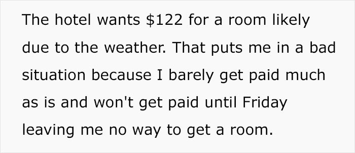 Employee At A Loss On What To Do After Boss Leaves Him Stranded During A Snowstorm