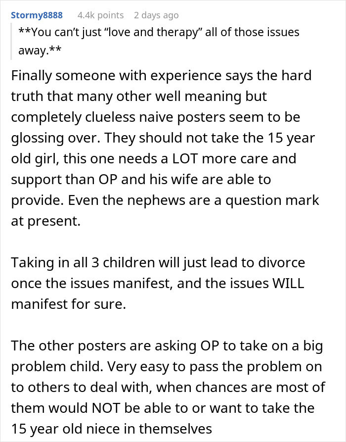 &ldquo;AITA For Telling My Wife We Can Adopt Her Nephews But Not Her Niece?&rdquo;