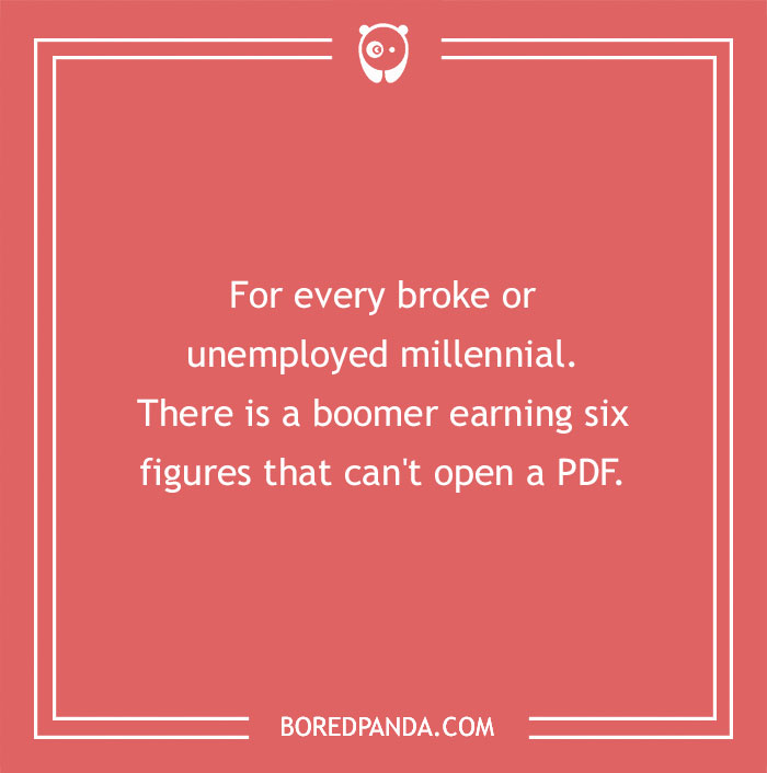 Joke on millennials