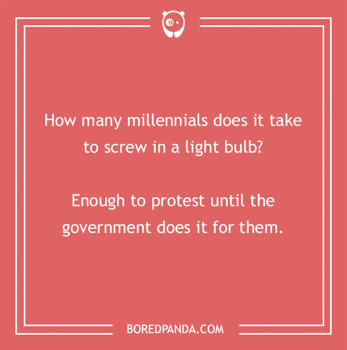 Joke on millennials