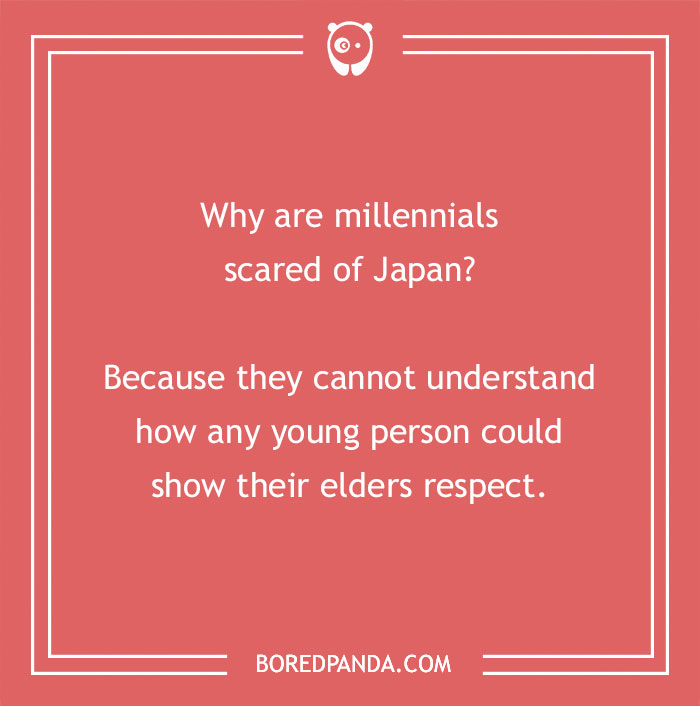 Joke on millennials