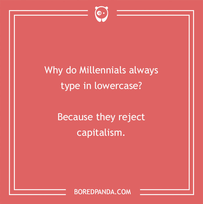 Joke on millennials