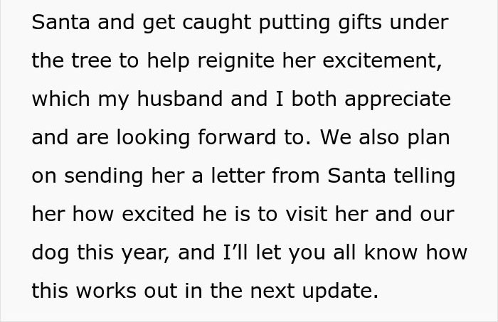 MIL Tells Granddaughter Santa “Isn’t Real”, Gets Arrested After Things Escalate MIL Tells Granddaughter Santa “Isn’t Real”, Gets Arrested After Things Escalate