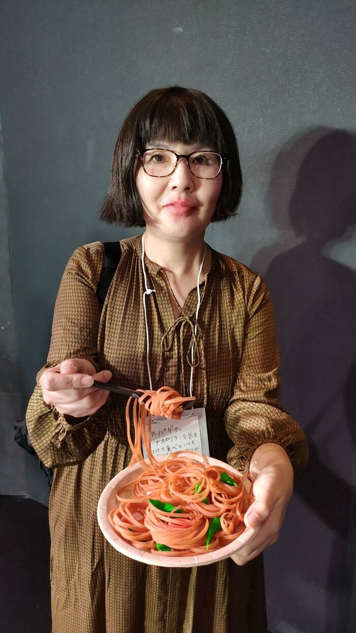 A Person Who Tries To Be Careful While Eating Napolitan, But Still Ends Up With It Around Their Mouth