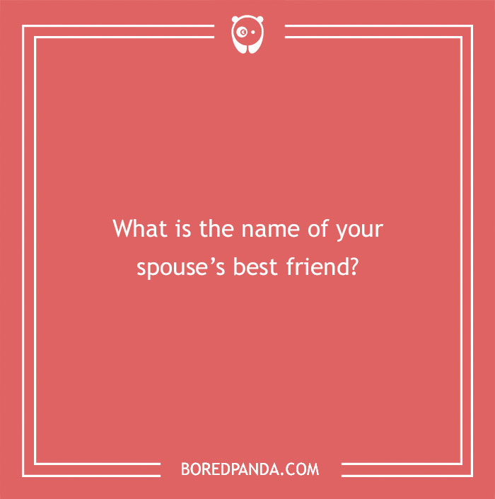 Question for newlyweds