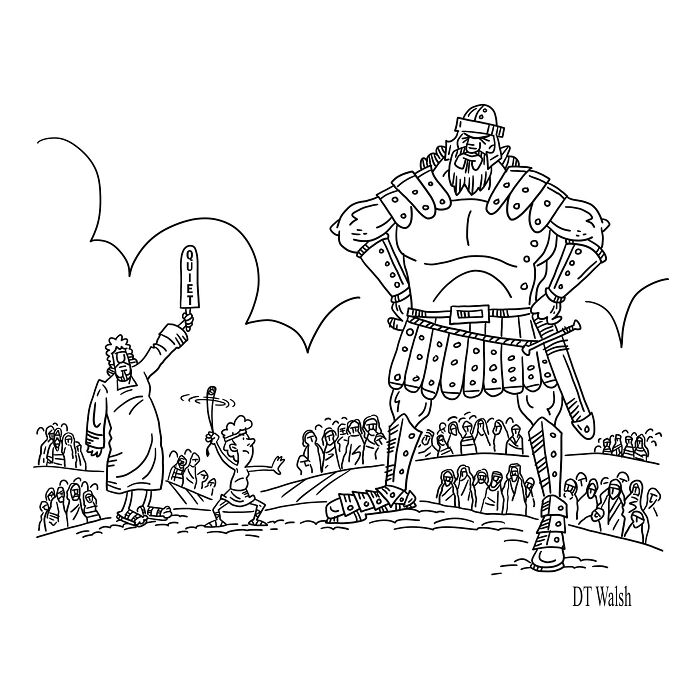 A Single-Panel Comic About A Big Warrior