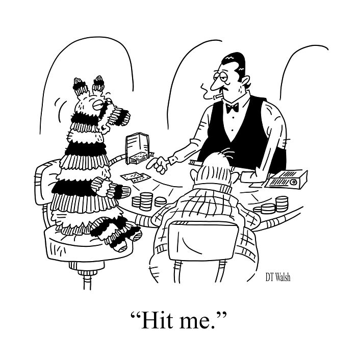 A Single-Panel Comic About Playing Poker