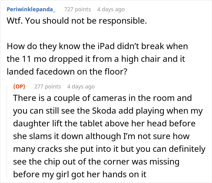 Mom Refuses To Pay For Broken iPad Pro After Parents Leave It With 11-Month-Old At Daycare