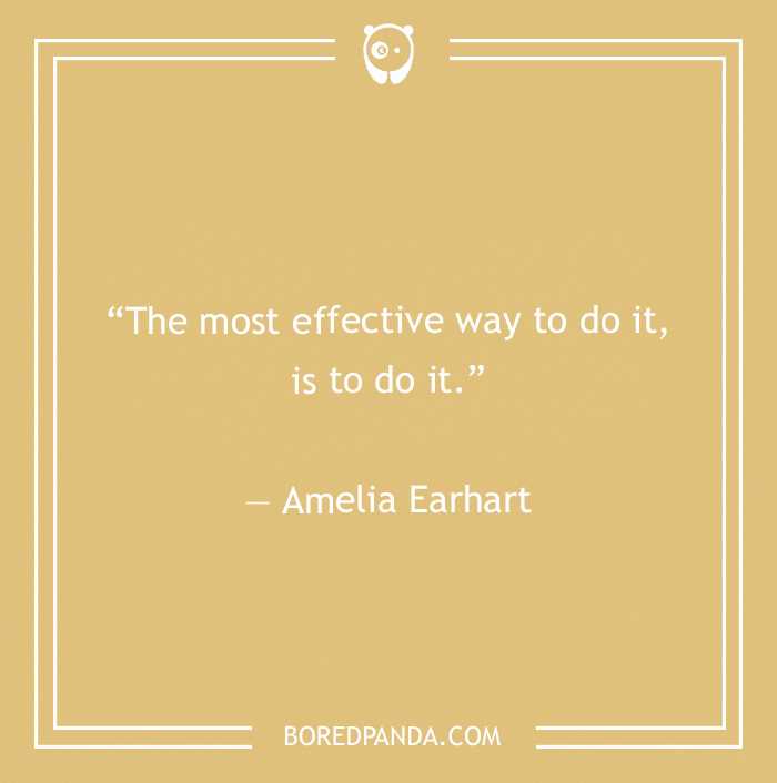 Amelia Earhart quote on doing something 