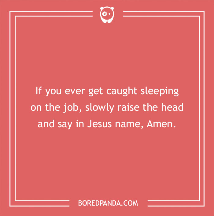 Advice on sleep on the job