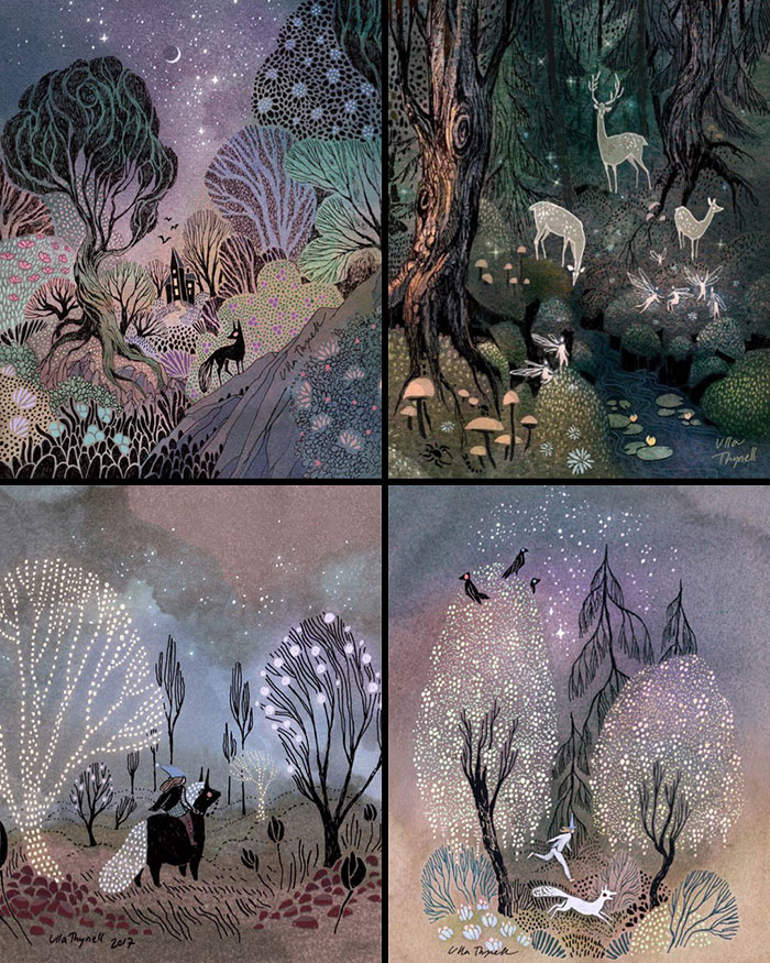 Ulla Thynell, Finnish Artist. Enchanted Forests 2022