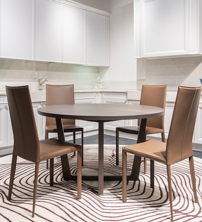 Interior of kitchen with table