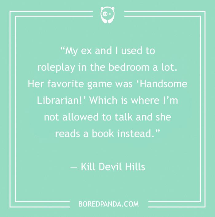 Stand-up comedy joke about roleplaying as a librarian, highlighting humor by comedians.