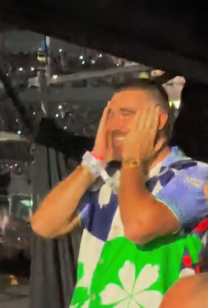 Travis Kelce Is Caught Reacting To Taylor Swift&rsquo;s Karma Lyric Change Dedicated To Him