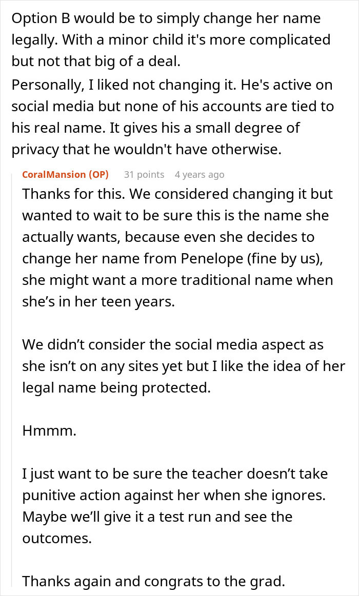 Teacher Refuses To Call Girl By The Name She's Been Using For 3 Years, Parent Asks For Advice