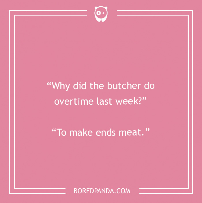 Butcher pun 