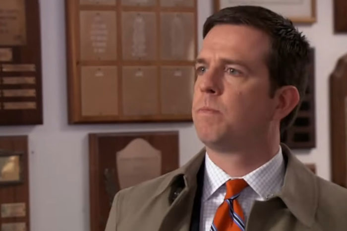 Andy Bernard looking mad 