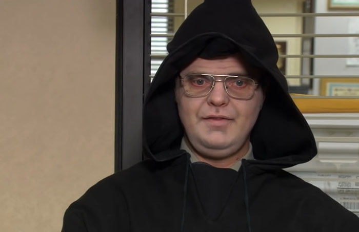 Dwight Schrute dressed as deep 