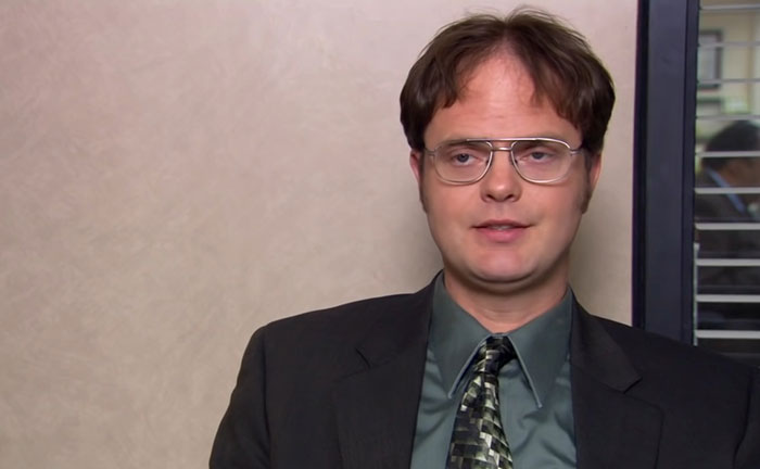 Dwight Schrute talking 