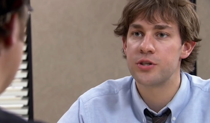 Jim Halpert talking 