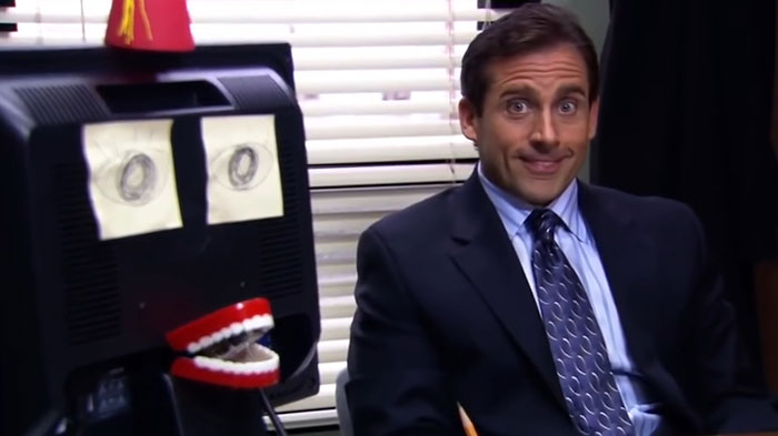 Michael Scott smiling 