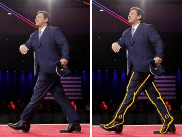 To Trick You Into Thinking He's Not 5'8"