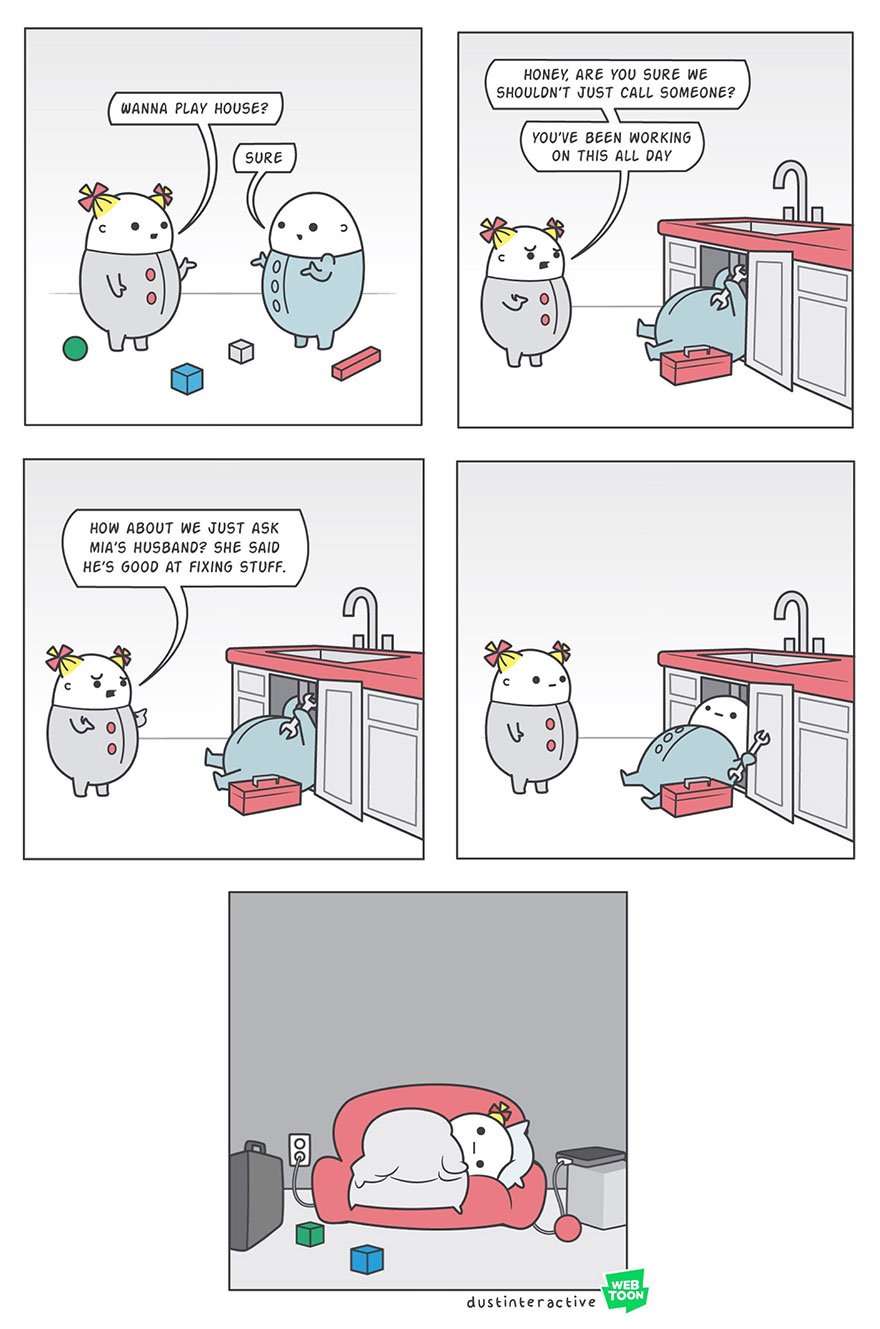 This Artist Illustrates About Funny Situations Through His Absurd Comics