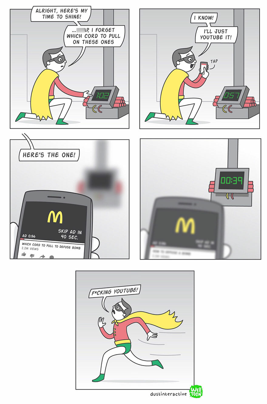 This Artist Illustrates About Funny Situations Through His Absurd Comics