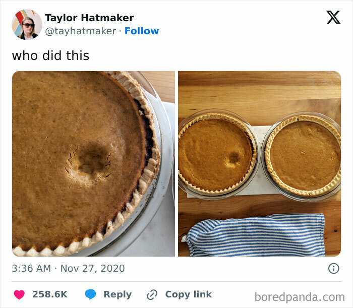 Pie Update: "The Paw Print Is Now A Small Sinkhole. The Piece Lives On, For Posterity"