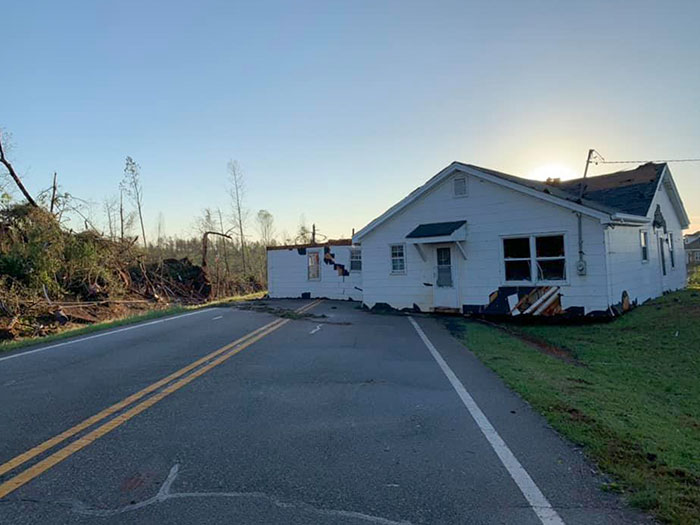 A Tornado In Thomaston, Georgia, Ripped A Home Off Its Foundation And Put It In The Road