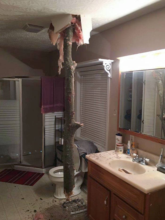 Severe Storms In My City Now. A Local Guy Just Posted How Happy He Was He Hit Snooze This Morning