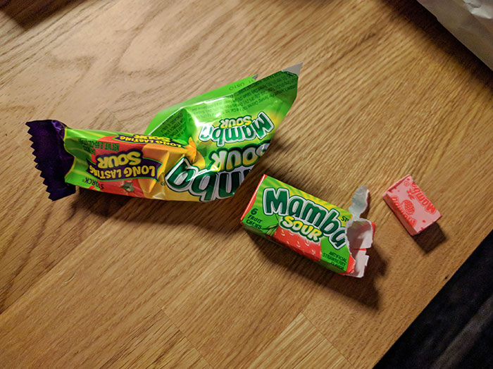 Every Wrapper Holds Three Smaller Wrappers That Each Contain 6 Individually Wrapped Candies