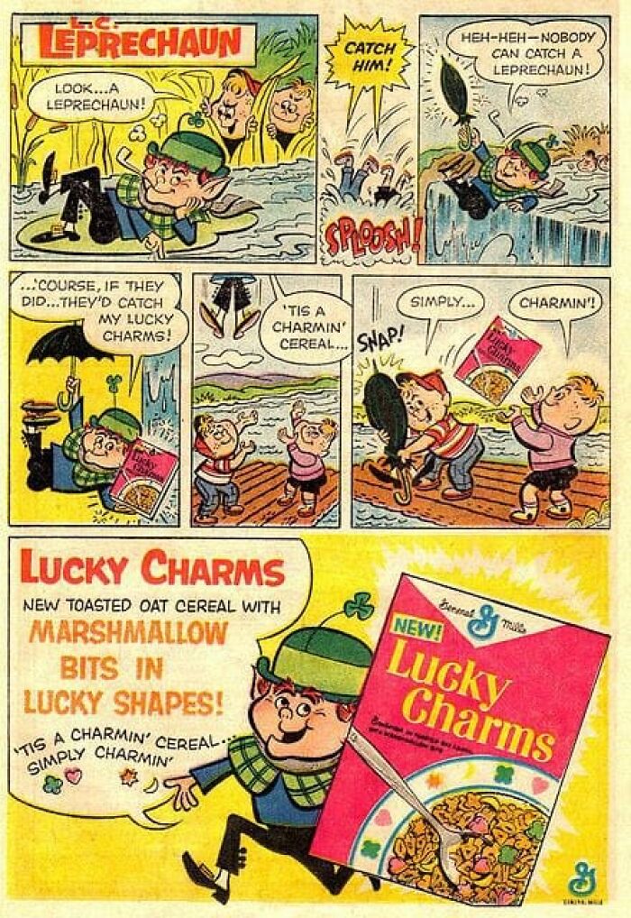 Lucky 🍀 Charms Cereal W/Leprechaun (1964)