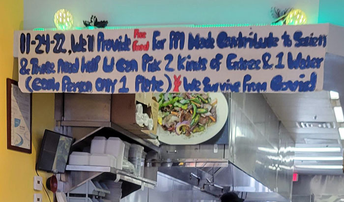 My Local Chinese Restaurant Is Giving Out Free Thanksgiving Meals To Those In Need And Those Who Contribute To Our Community