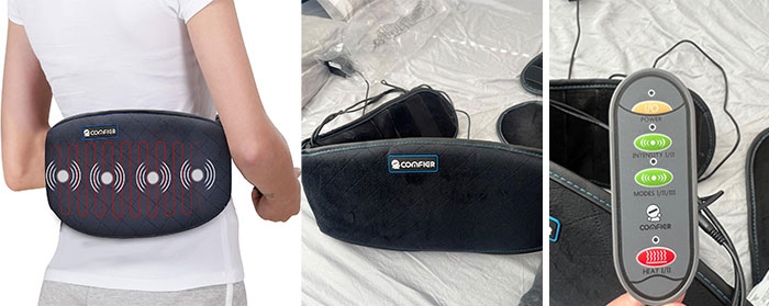 Heating Pad: It relieves pain, promotes better circulation, and delivers soothing vibrations while its velvet cover provides a plush touch, making it your perfect companion for cold days and nights.