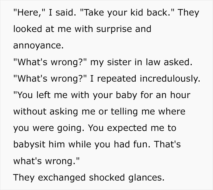 Woman Is Tired Of Family Dumping Their Kids On Her At Events, Stops Going