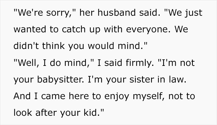Woman Is Tired Of Family Dumping Their Kids On Her At Events, Stops Going