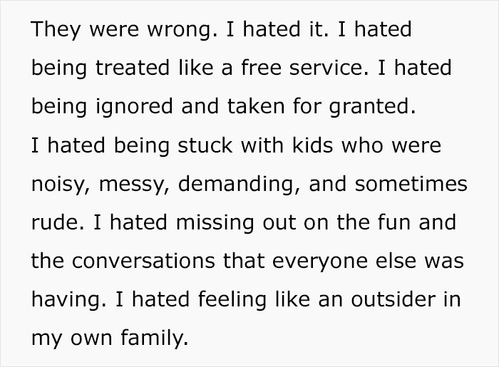 Woman Is Tired Of Family Dumping Their Kids On Her At Events, Stops Going