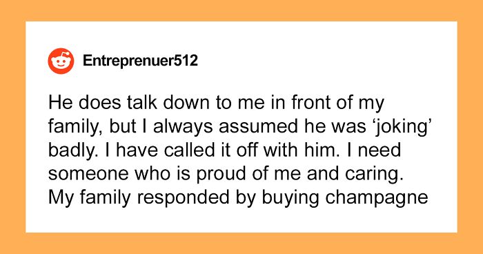 Guy Gets Dumped For Mocking Fiancée’s Job, Says He’s “Willing To Let It Go”