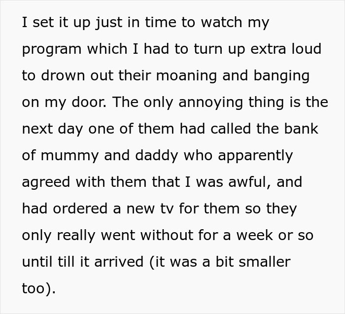 Woman Teaches Entitled Housemates A Lesson After They Start Policing Her Use Of Her Own TV