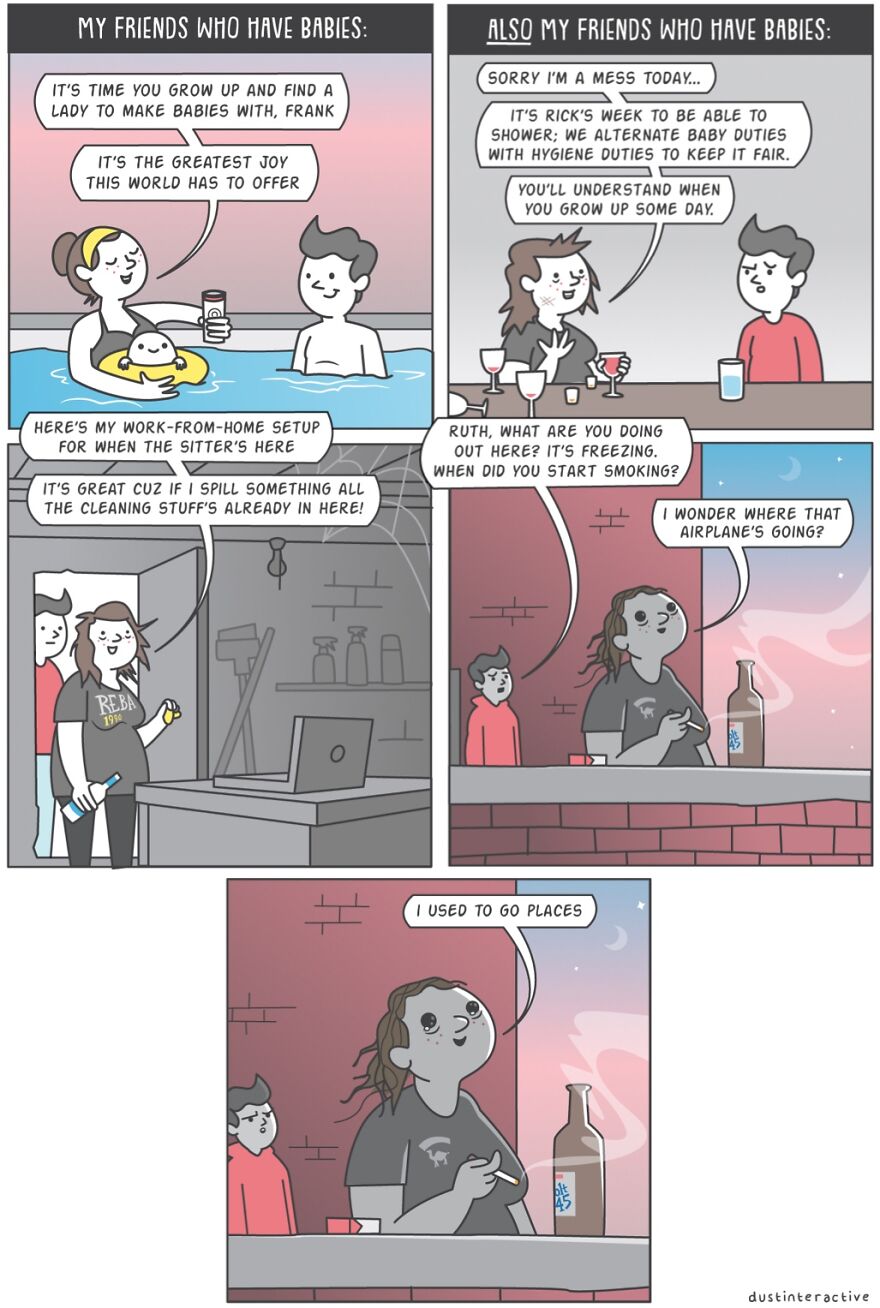 This Artist Illustrates About Funny Situations Through His Absurd Comics