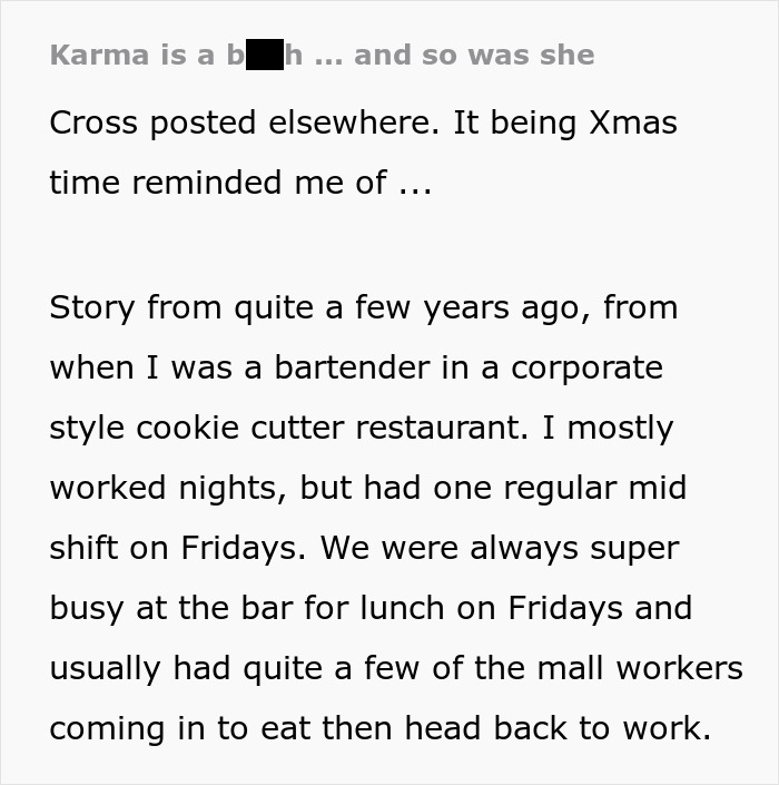 Worst Customer Gets A Taste Of Karma After Bartender Becomes Her Client Worst Customer Gets A Taste Of Karma After Bartender Becomes Her Client