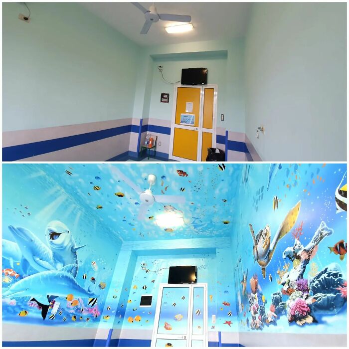 This Artist Continues To Transform Hospital Walls To Comfort Hospitalized Patients (New Pics)