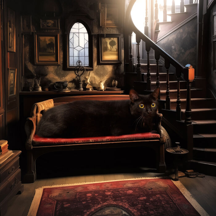 I Photographed Cats In Need Of Their Forever Home, And Created A Home For Them In The Images