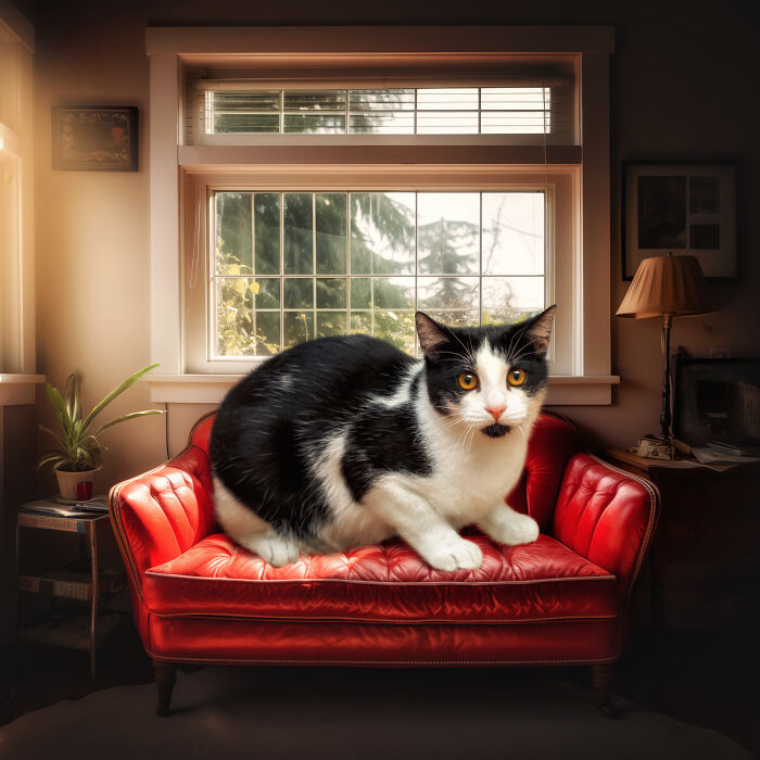 I Photographed Cats In Need Of Their Forever Home, And Created A Home For Them In The Images