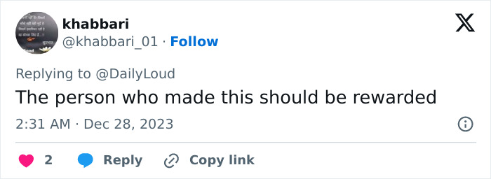 Screenshot of a tweet praising the creator of a colossal Shakira statue unveiled in Colombia.