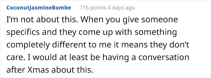 GF Is Very Disappointed By BF's Holiday Gift, Gets A Reality Check