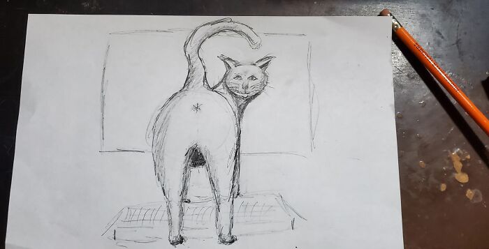 Quick Sketch Of My Current Desk Situation